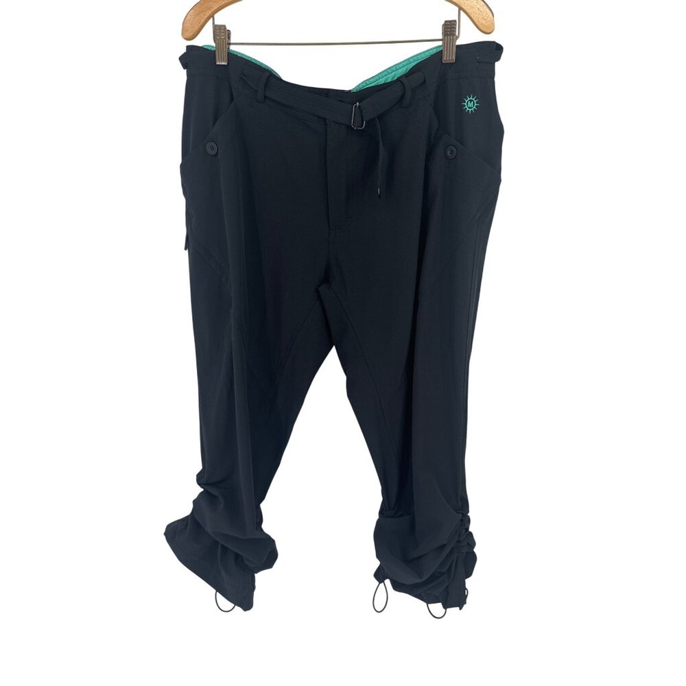 Magellan Womens Black Convertible Hiking Pants Size 16 drawstrings